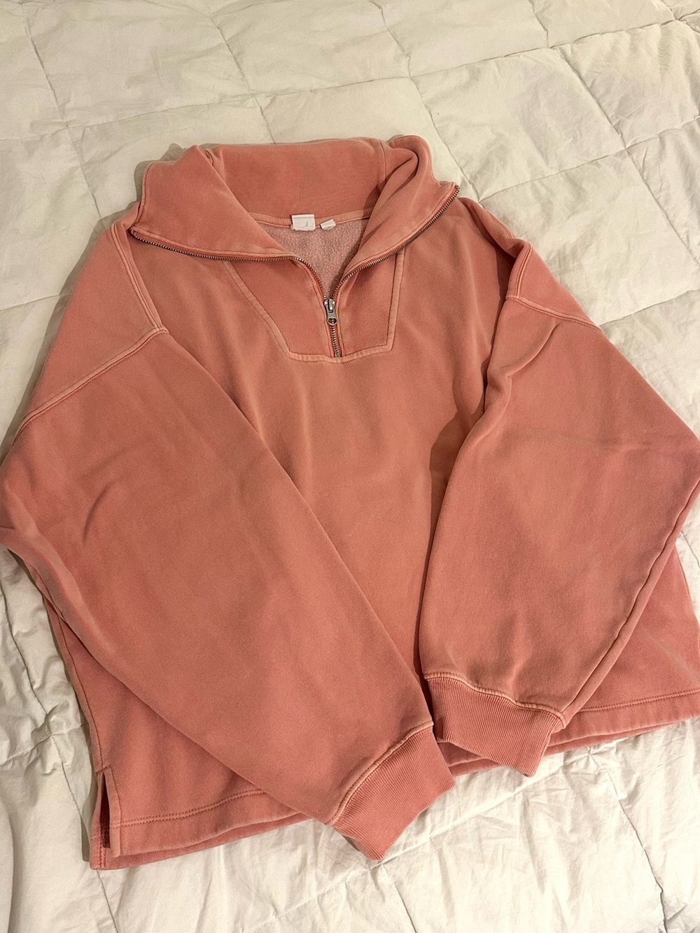 GAP Quarter-Zip Pullover - Coral Pink